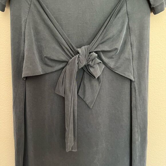 Banana Republic Lagenlook Tie Front Maxi Shirt Dress - Picture 3 of 8